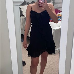 h&m black ruffle dress